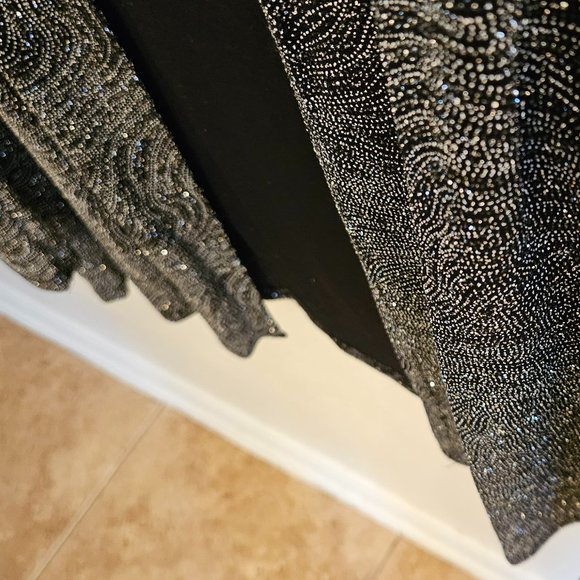 Glitter V-Neck Sleeveless Black & Silver Top and Jacket Set NWT (new w/tags) - Picture 5 of 7